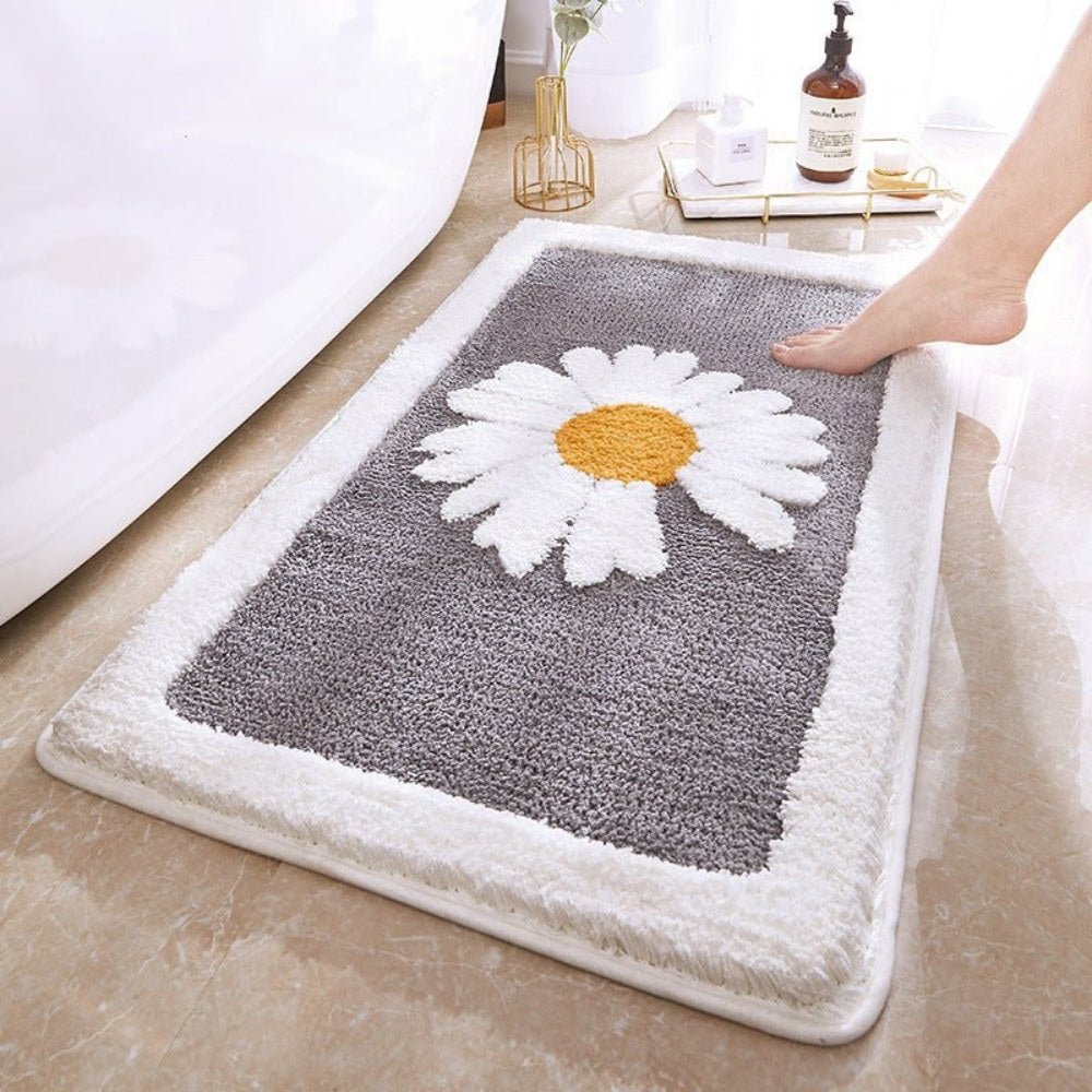 Floral Plush Bath Mat
