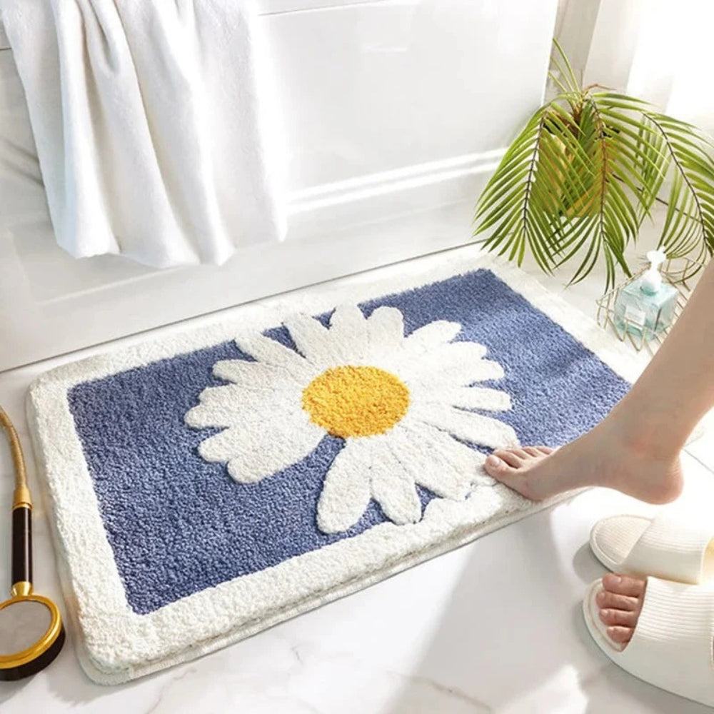 Floral Plush Bath Mat