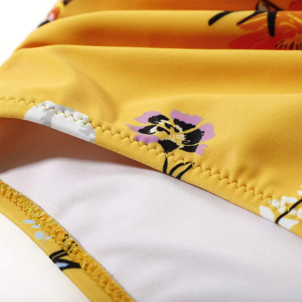 Women's Colourful High-Waist Bikini Set