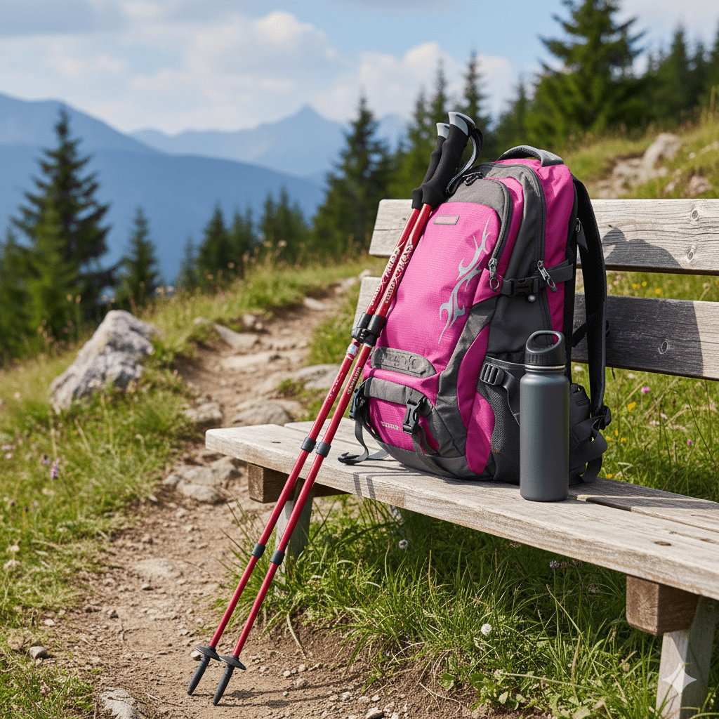 Adjustable Trekking Poles for Hiking and Trail Walking