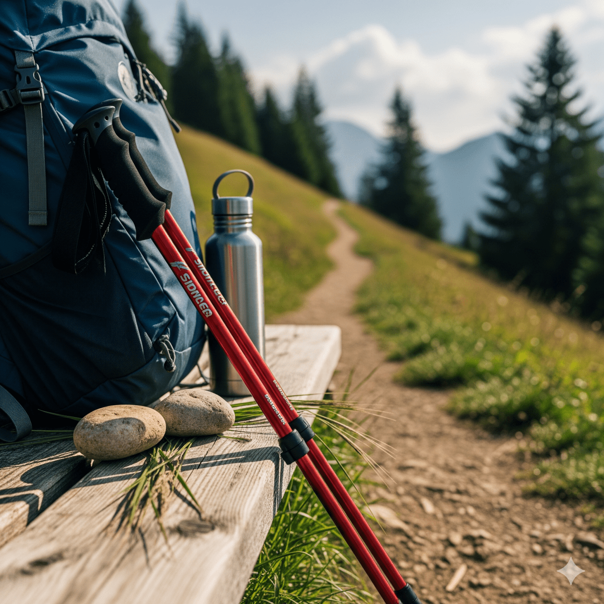 Adjustable Trekking Poles for Hiking and Trail Walking