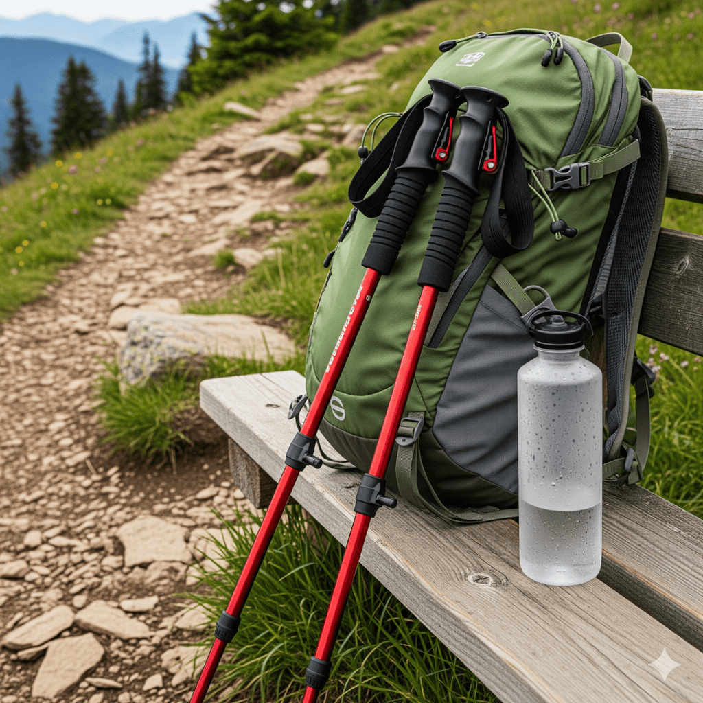 Adjustable Trekking Poles for Hiking and Trail Walking