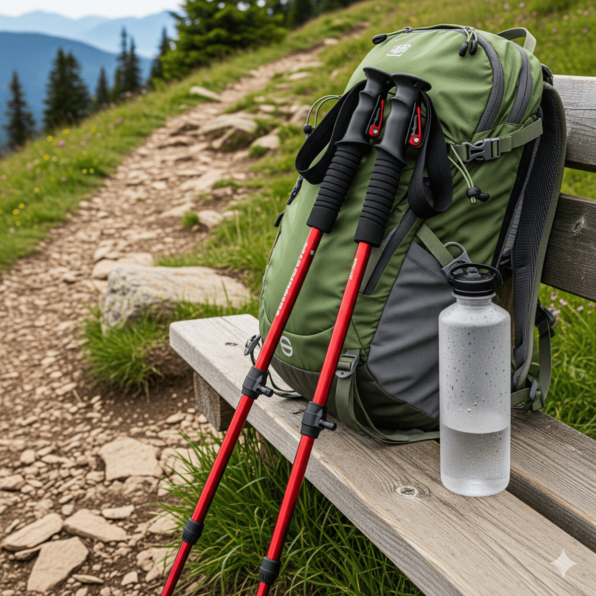 Adjustable Trekking Poles for Hiking and Trail Walking