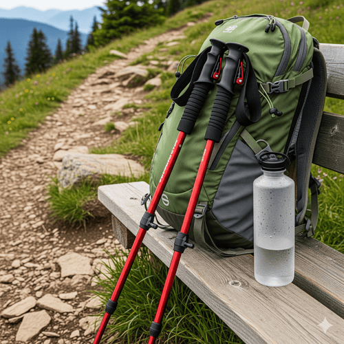 Adjustable Trekking Poles for Hiking and Trail Walking