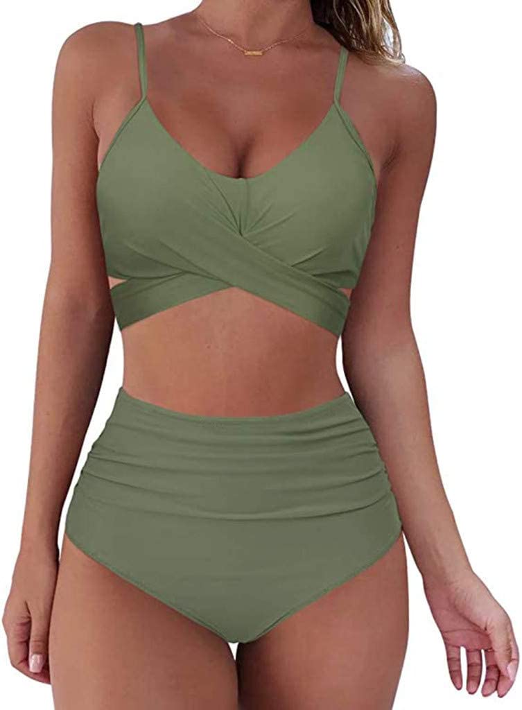 Women's Colourful High-Waist Bikini Set