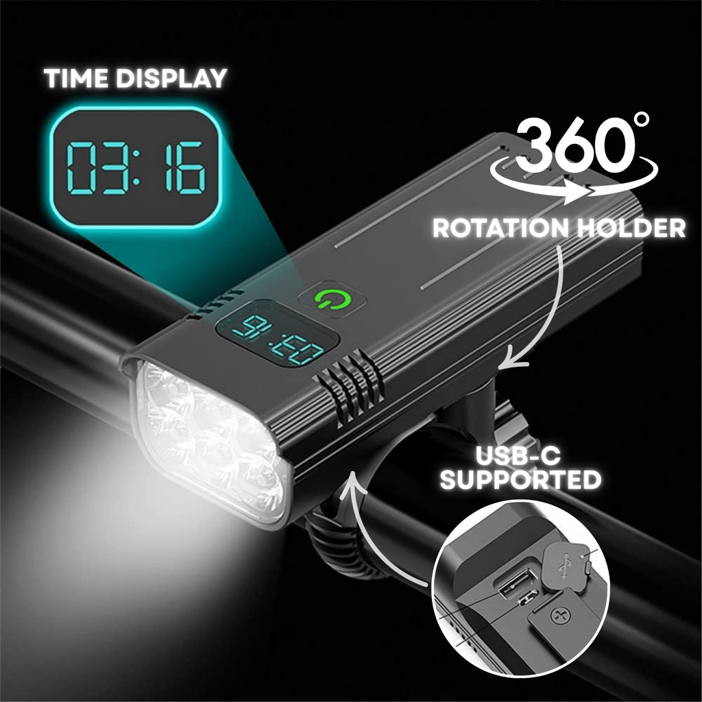 5000-Lumen USB-C Rechargeable Bike Light