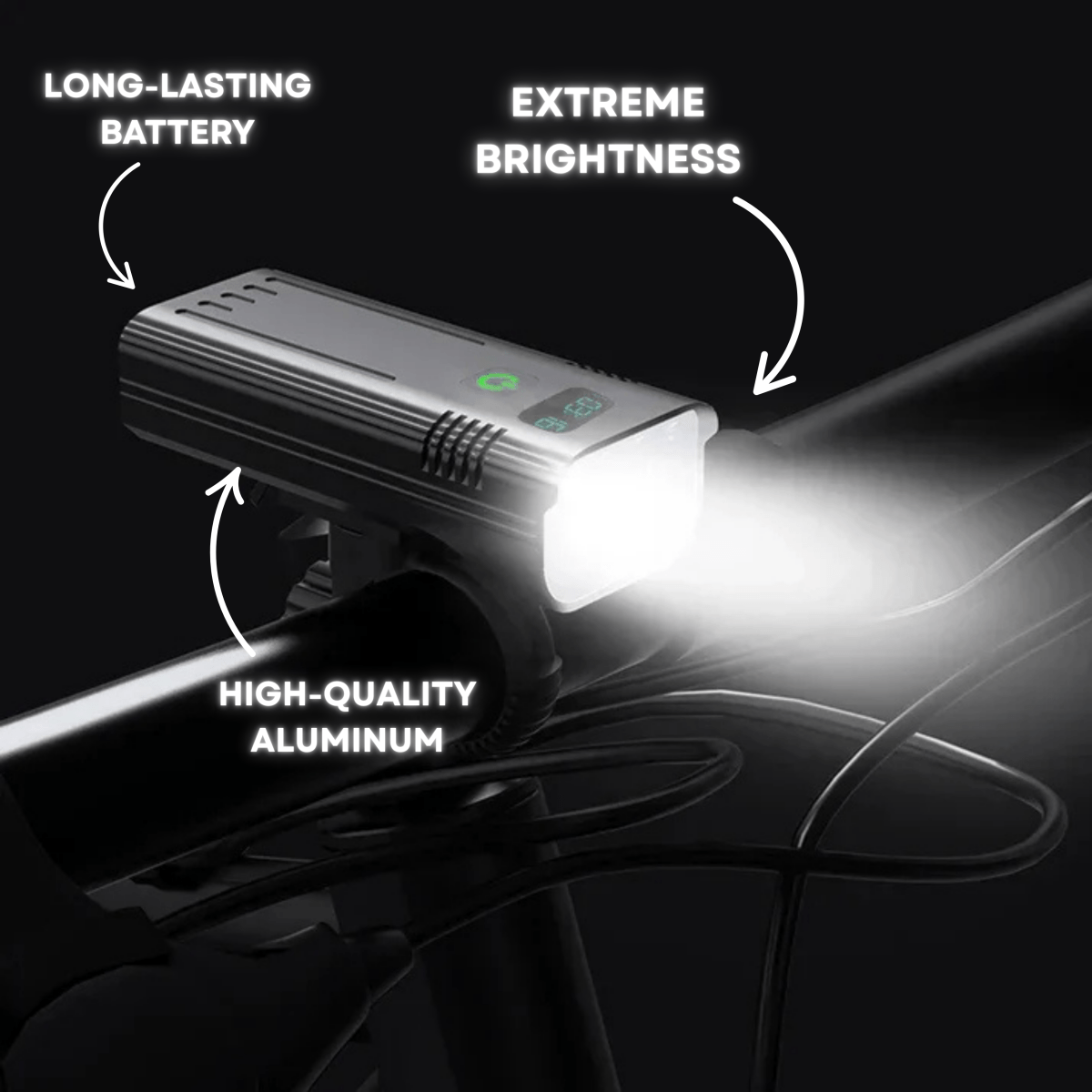 5000-Lumen USB-C Rechargeable Bike Light