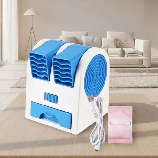 Mini USB Air Cooler with Dual Air Outlet