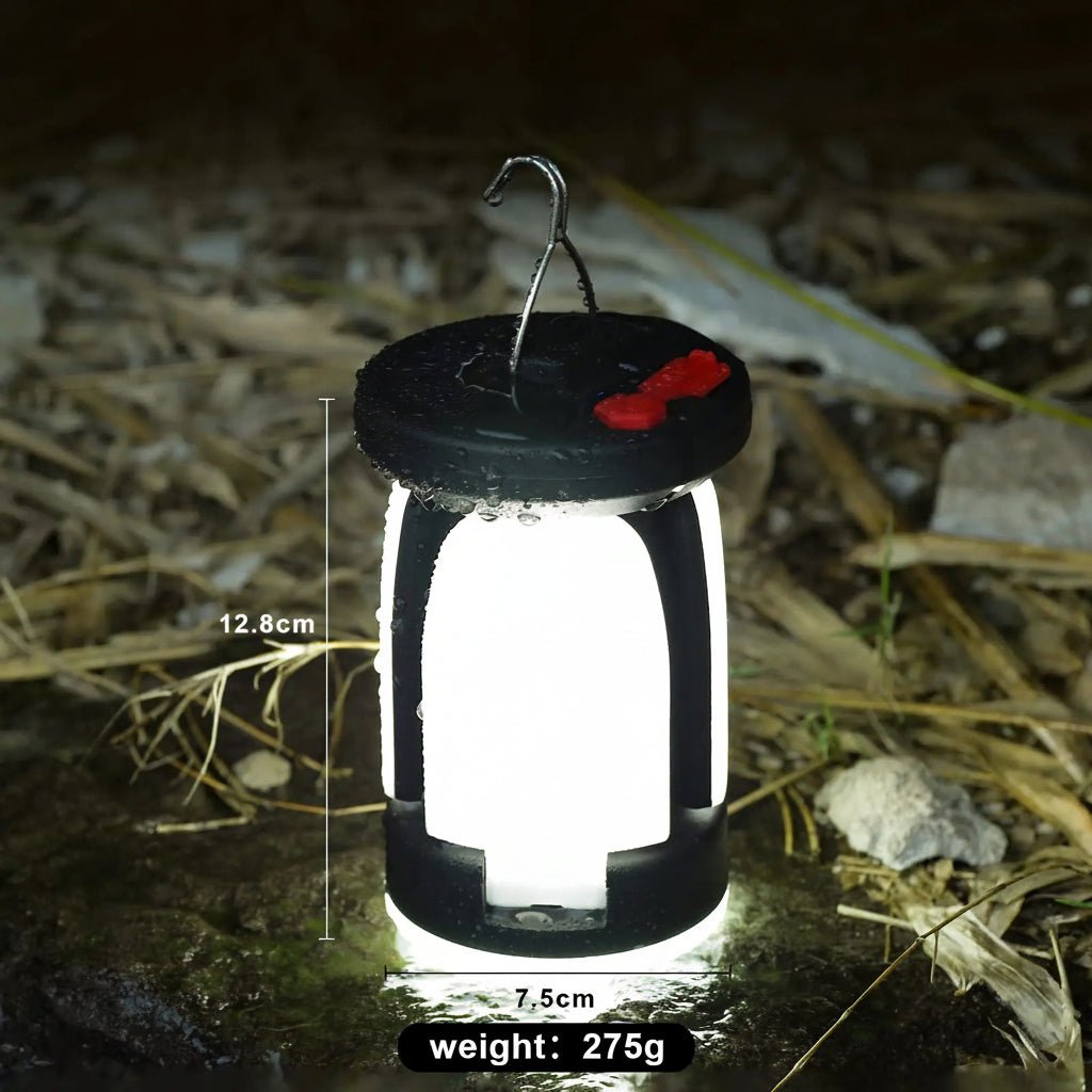 Foldable Solar USB Camping Lantern with 90-Degree Panels