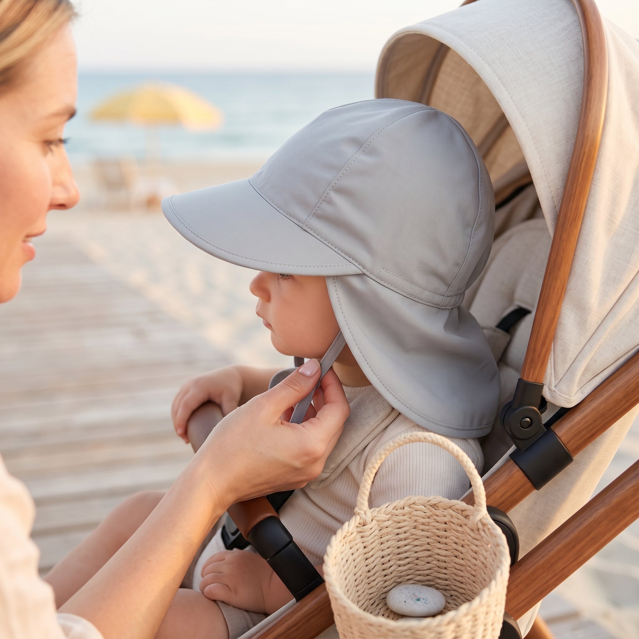 Adjustable Baby UPF 50+ Wide-Brim Sun Hat