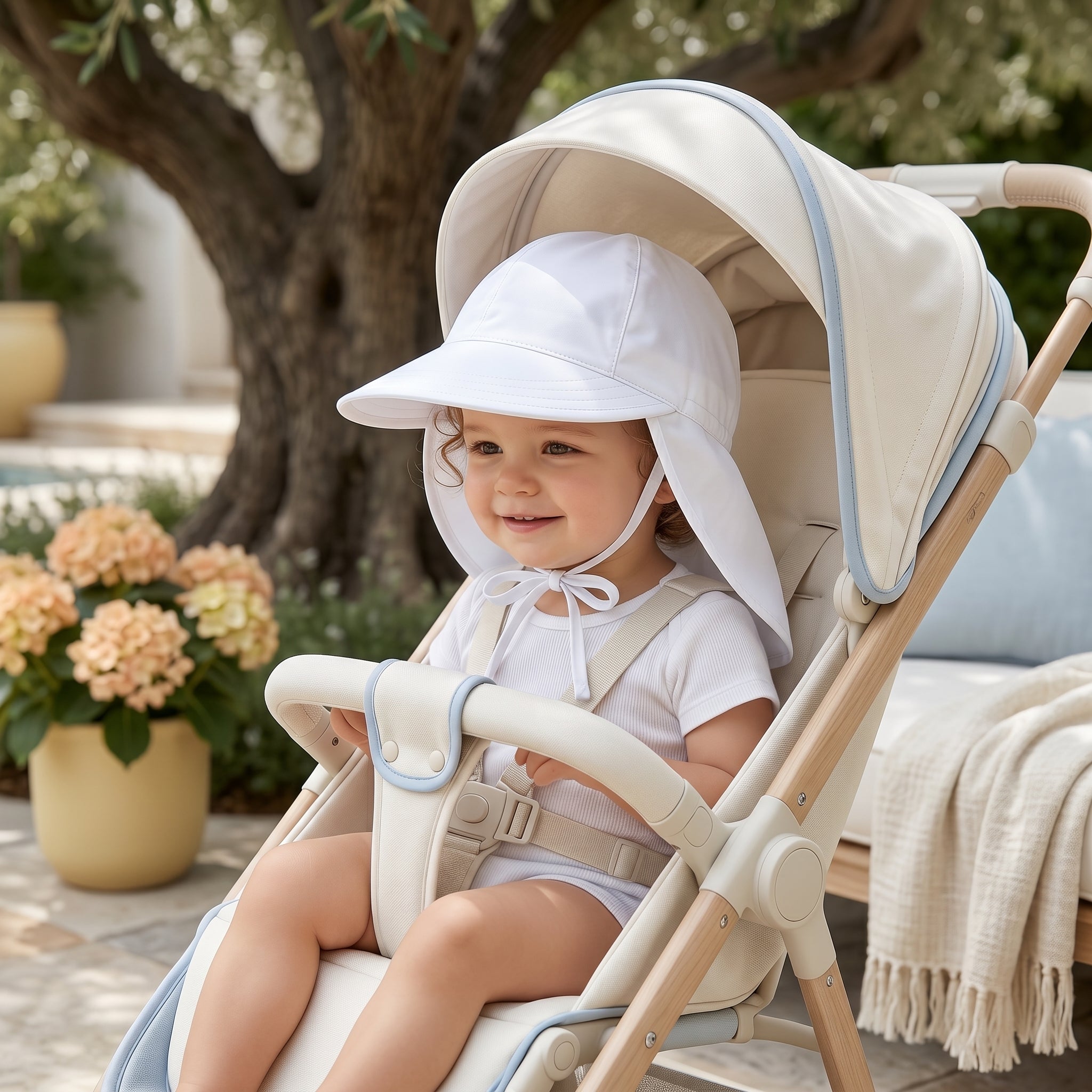 Adjustable Baby UPF 50+ Wide-Brim Sun Hat