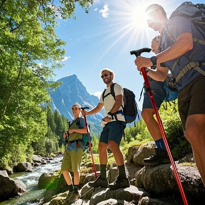 Aluminum Trekking Poles For Secure Grip And Stable Stance
