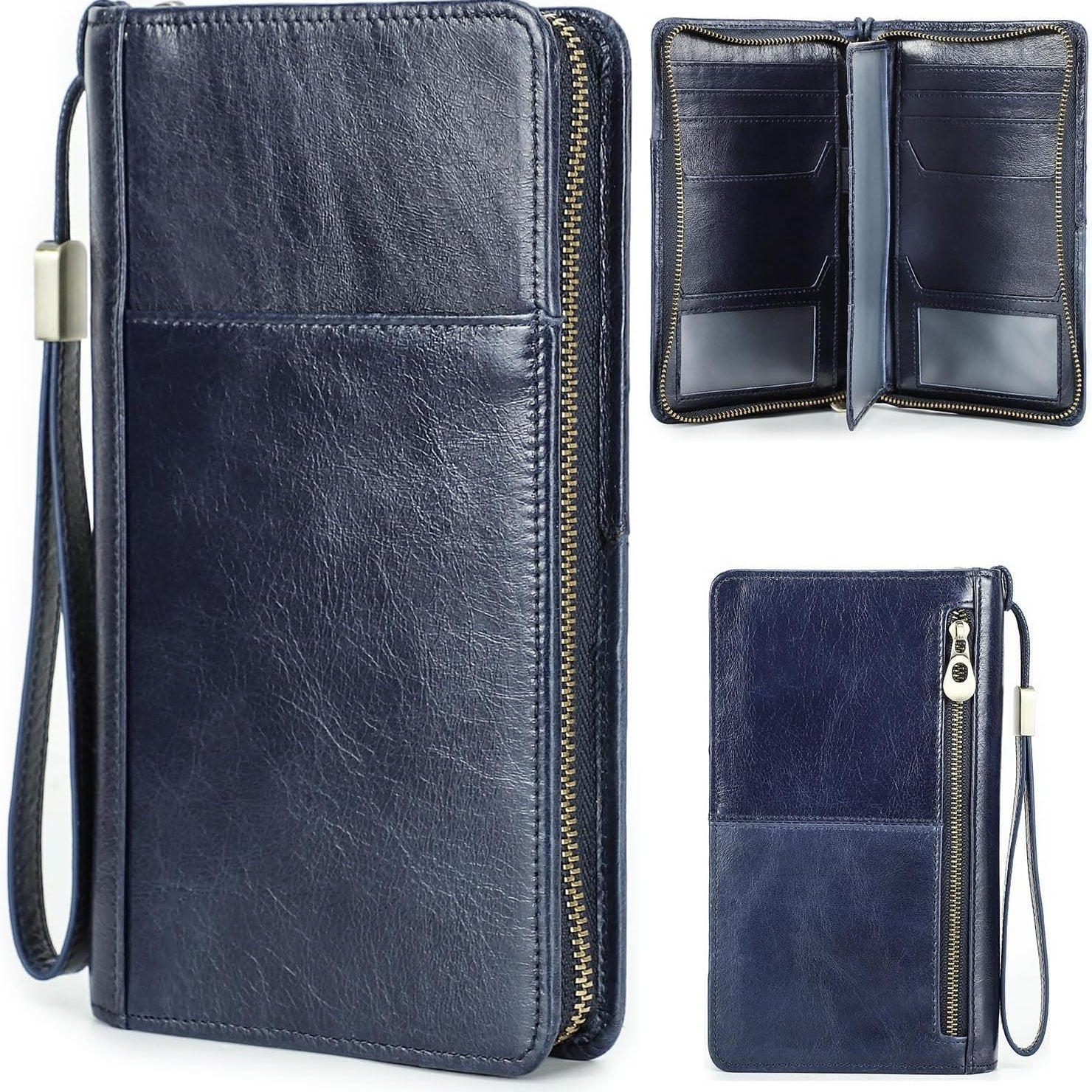 RFID Top Grain Leather Passport Holder