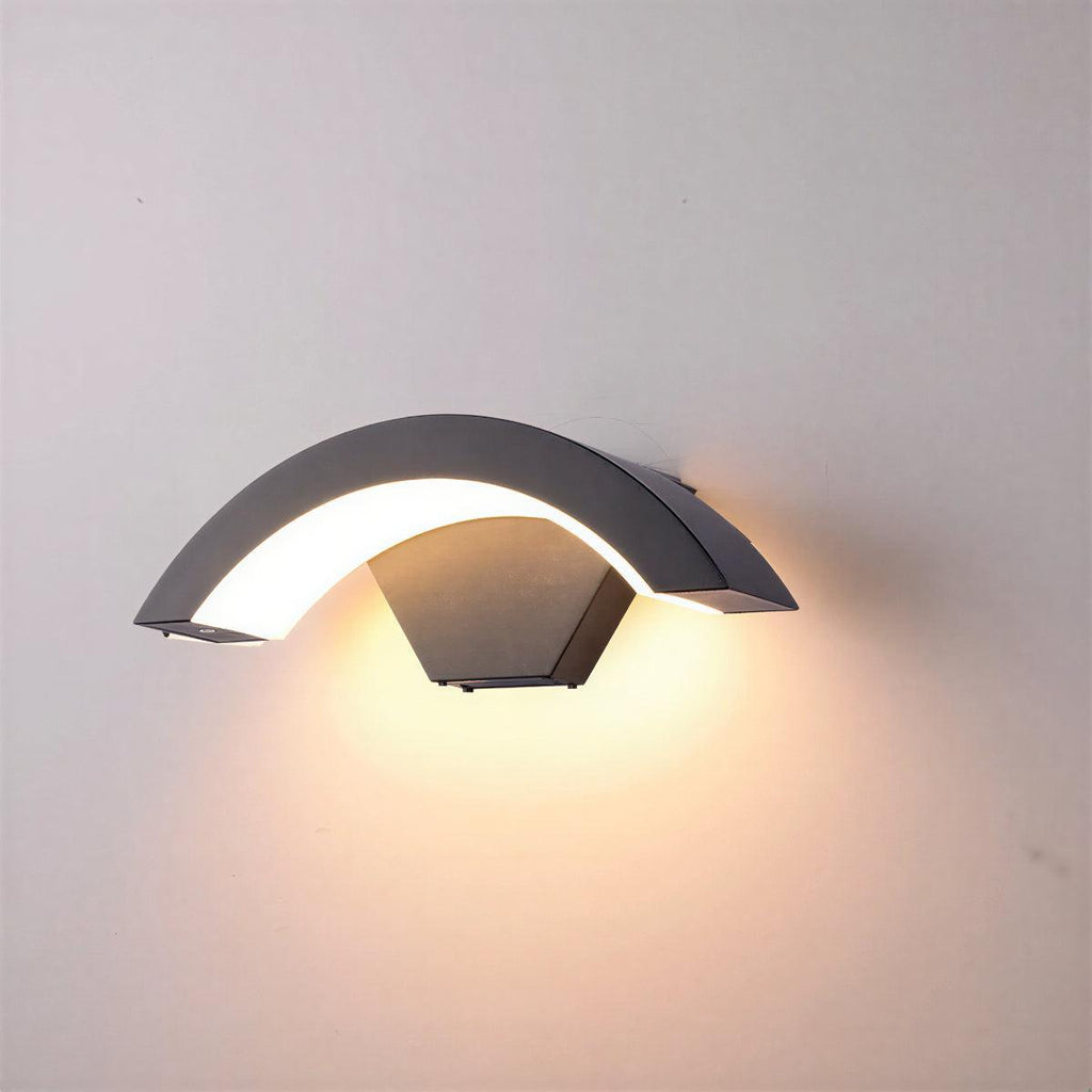 Curved Outdoor Wall Light For Patio