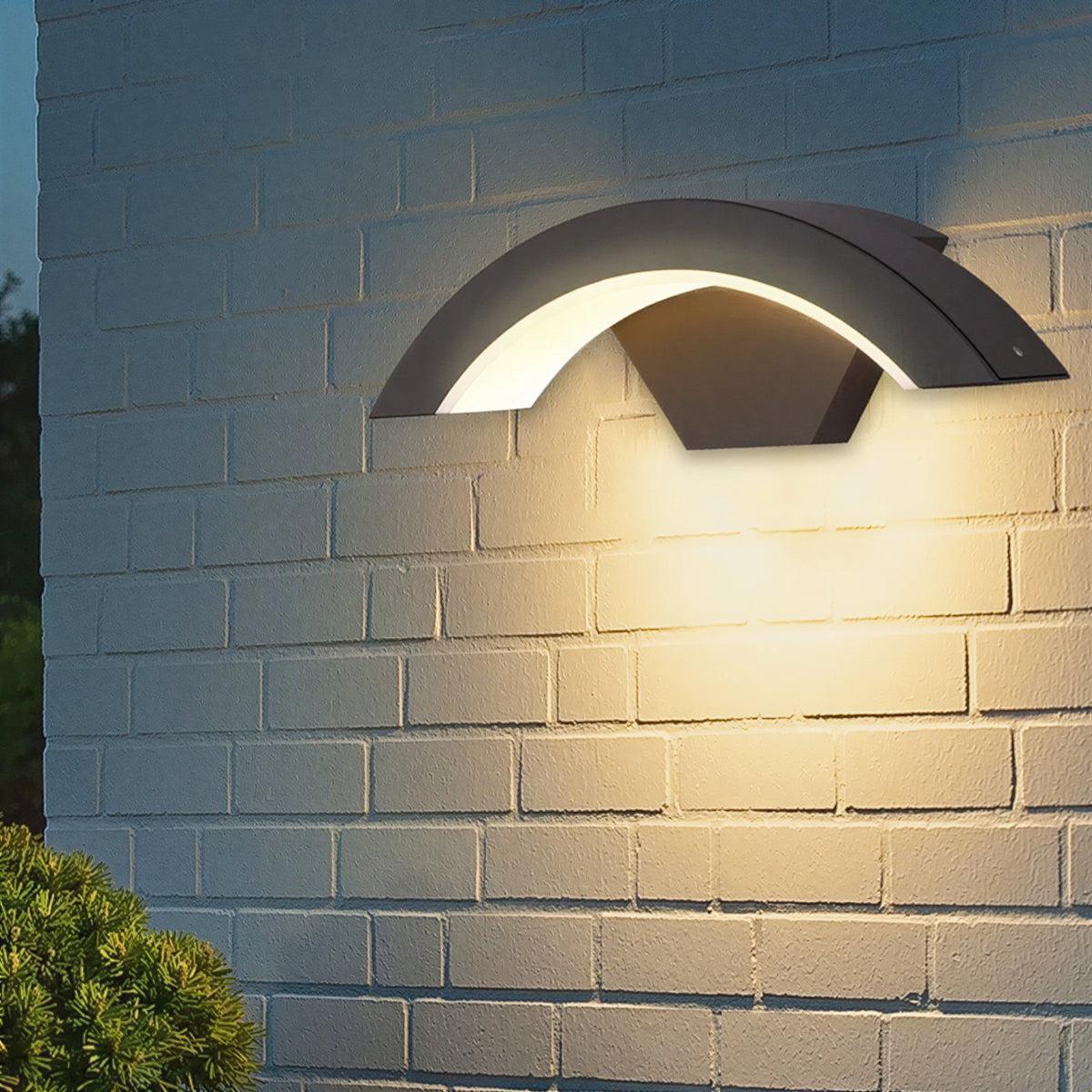 Curved Outdoor Wall Light For Patio