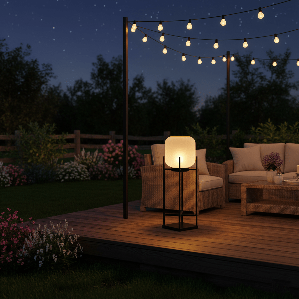 Solar Outdoor Lantern Stainless Steel Waterproof