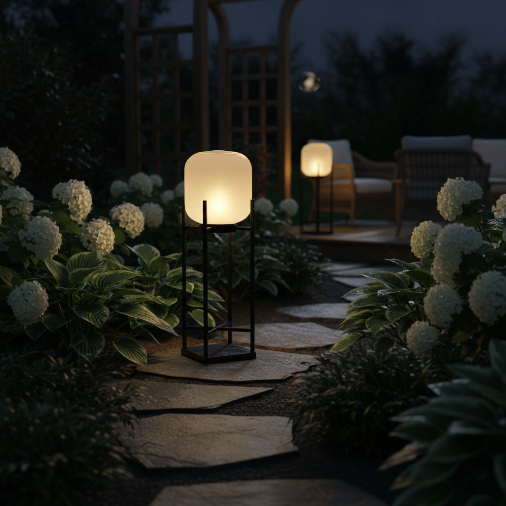 Solar Outdoor Lantern Stainless Steel Waterproof