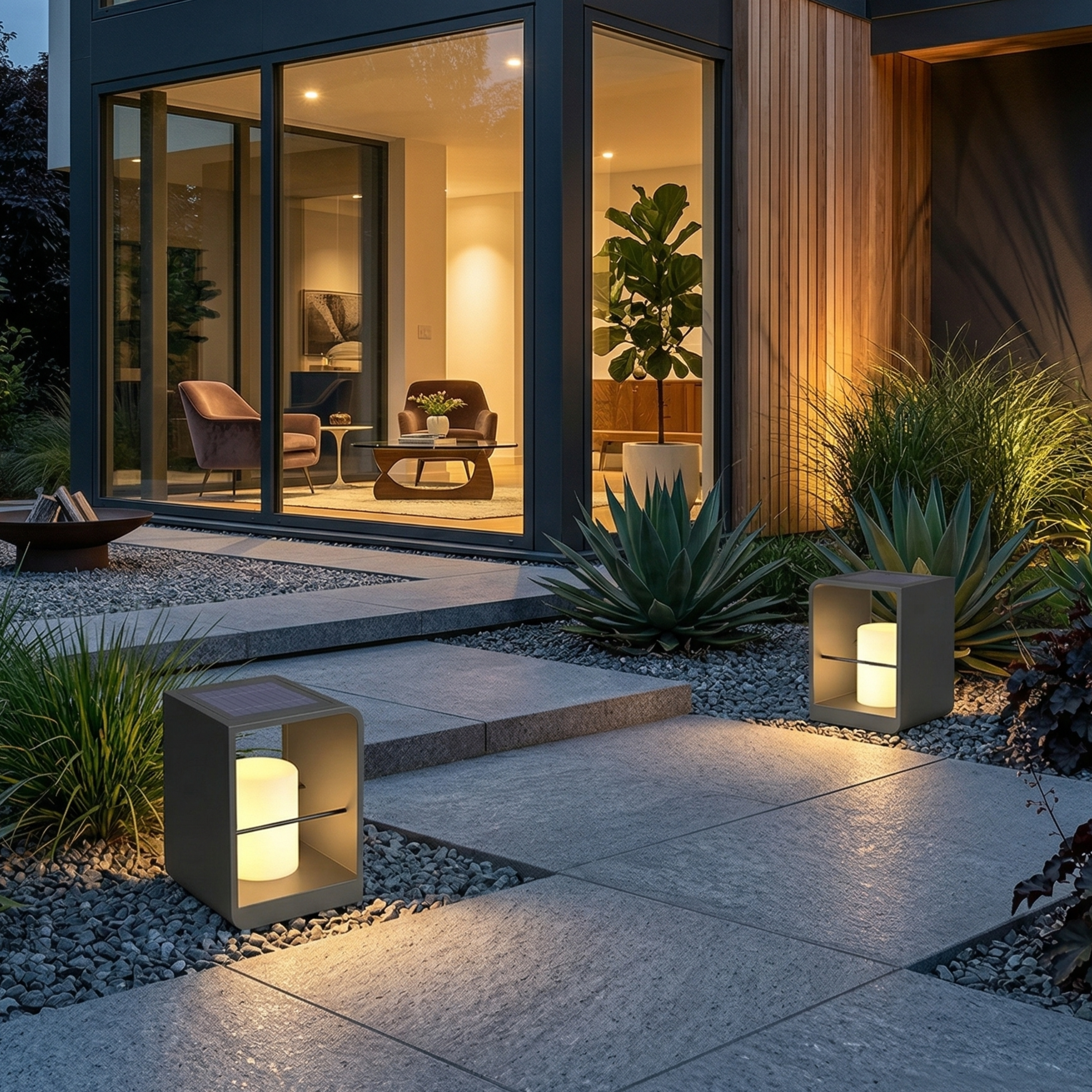 Solar Outdoor Path Light Stainless Steel Waterproof
