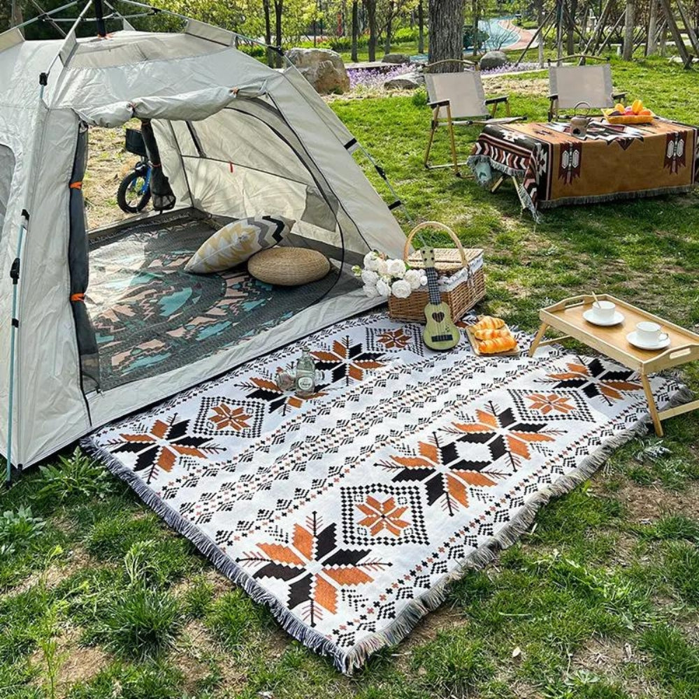 Large Picnic Mat - Soft Microfiber Blend with Vibrant Patterns