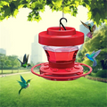 Outdoor Bird Feeder - Hummingbird Feeder Red Plastic Ant Proof Design
