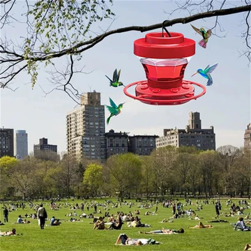 Outdoor Bird Feeder - Hummingbird Feeder Red Plastic Ant Proof Design