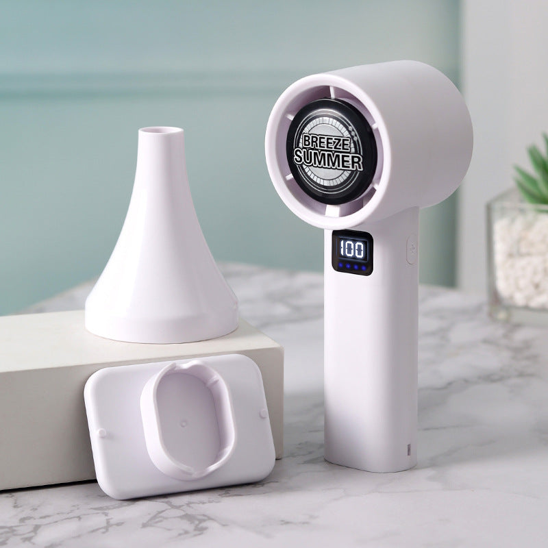 Rechargeable Mini Misting Fan with LCD Temperature Display