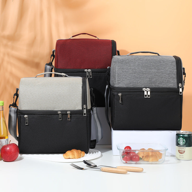 Double-Chamber Insulated Picnic Cooler Bag