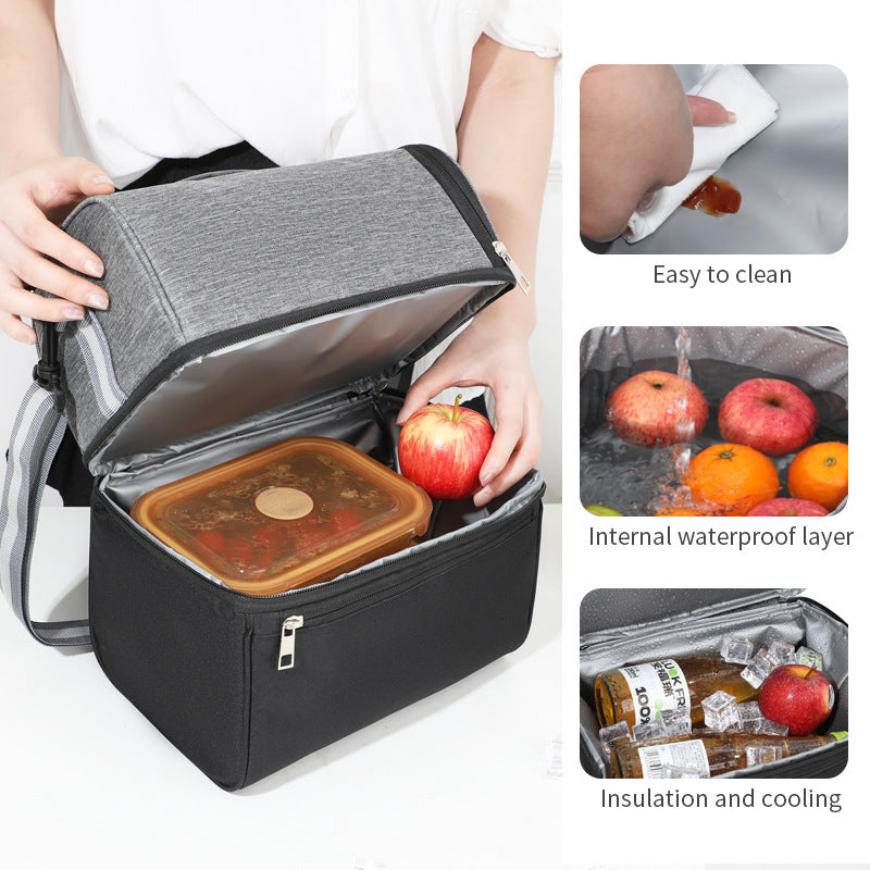 Double-Chamber Insulated Picnic Cooler Bag