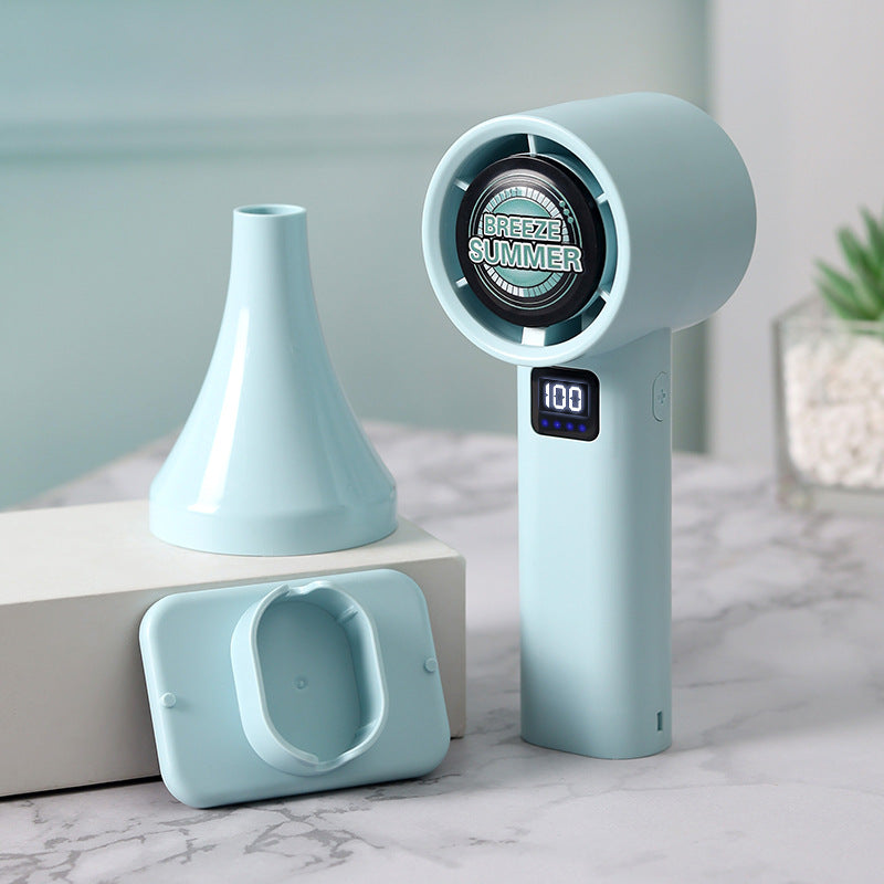 Rechargeable Mini Misting Fan with LCD Temperature Display