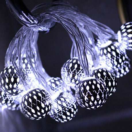 Ball Solar And Battery String Lights In Warm White And Multicolour For Garden