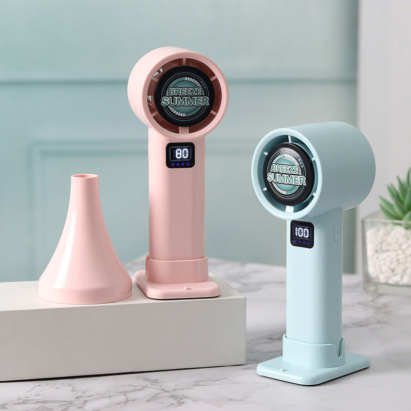 Rechargeable Mini Misting Fan with LCD Temperature Display