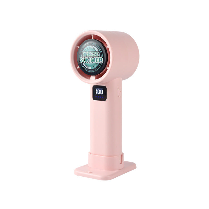 Rechargeable Mini Misting Fan with LCD Temperature Display