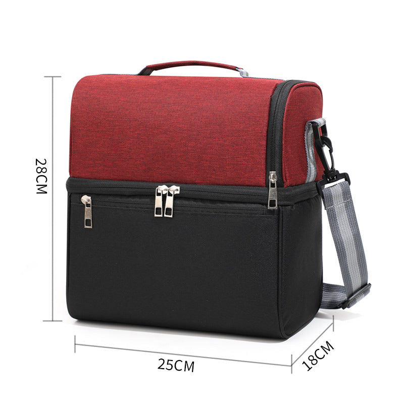 Double-Chamber Insulated Picnic Cooler Bag