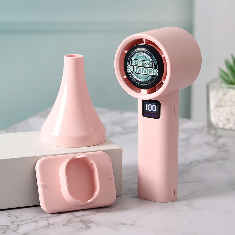 Rechargeable Mini Misting Fan with LCD Temperature Display