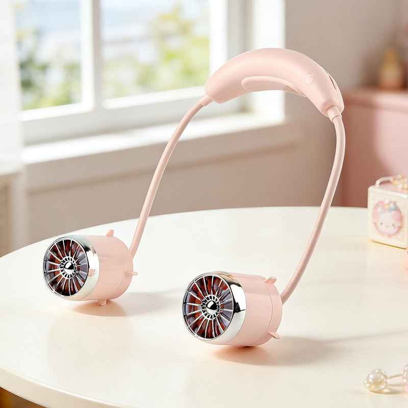 Portable Neck Fan With Dual Airflow