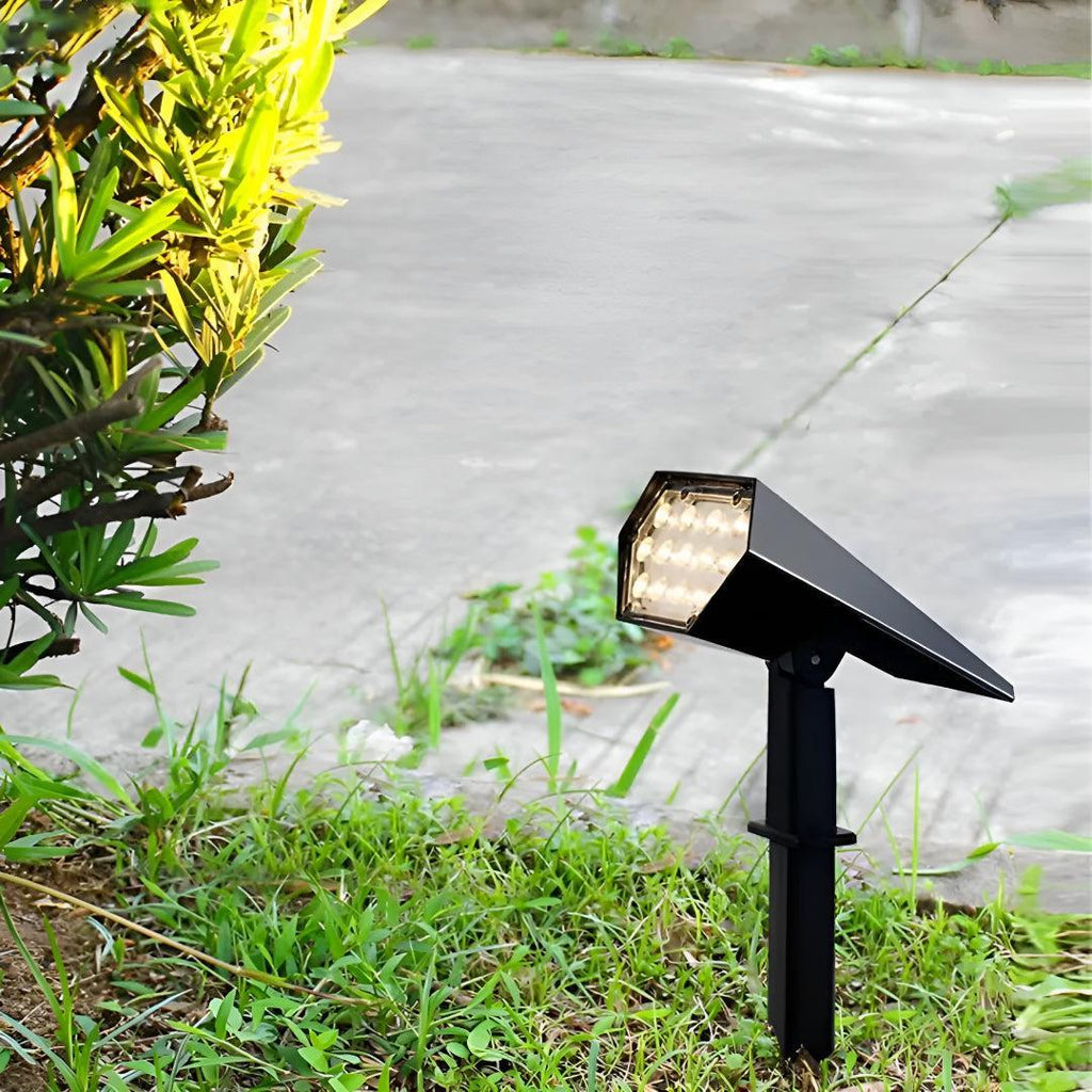 Solar Landscape Light With Adjustable LED Spotlights