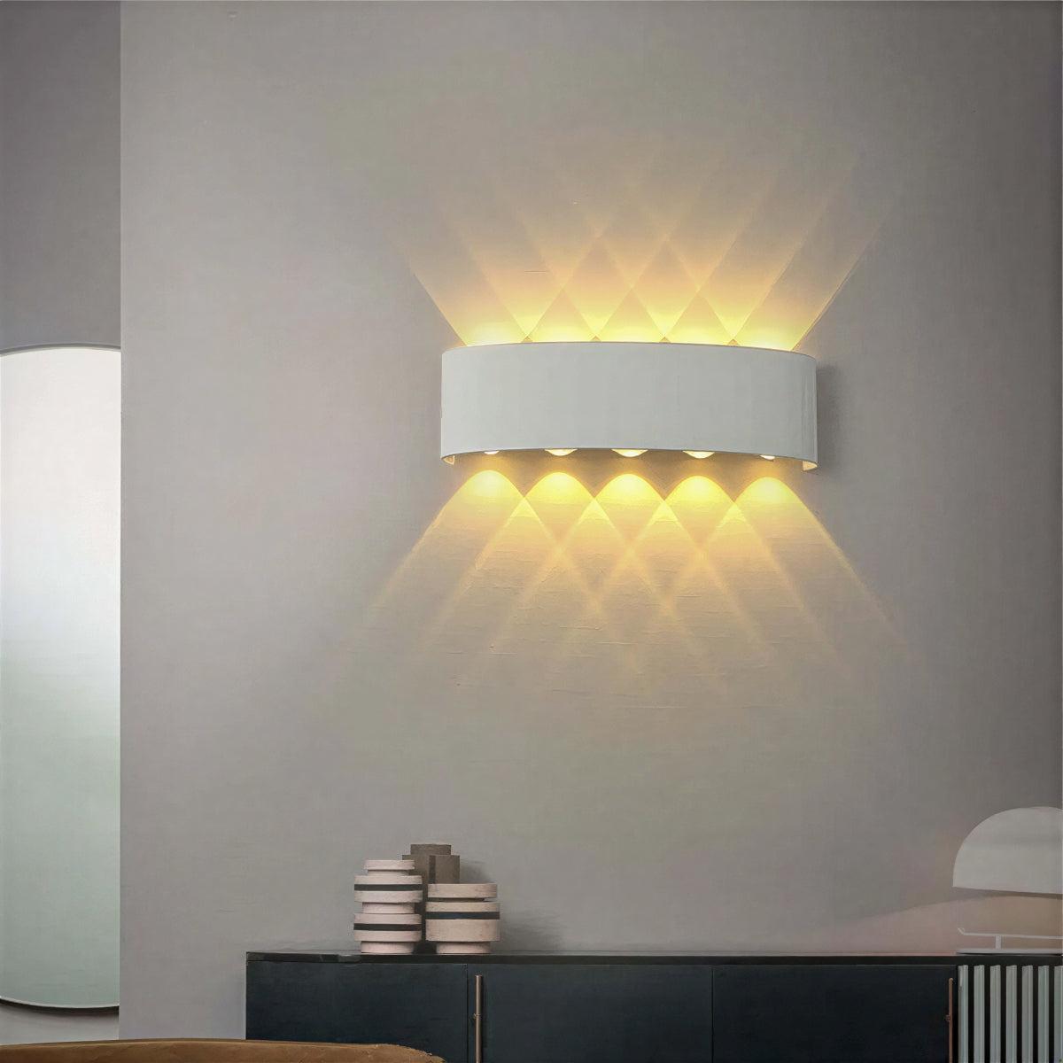 Curved Outdoor Wall Sconce Light