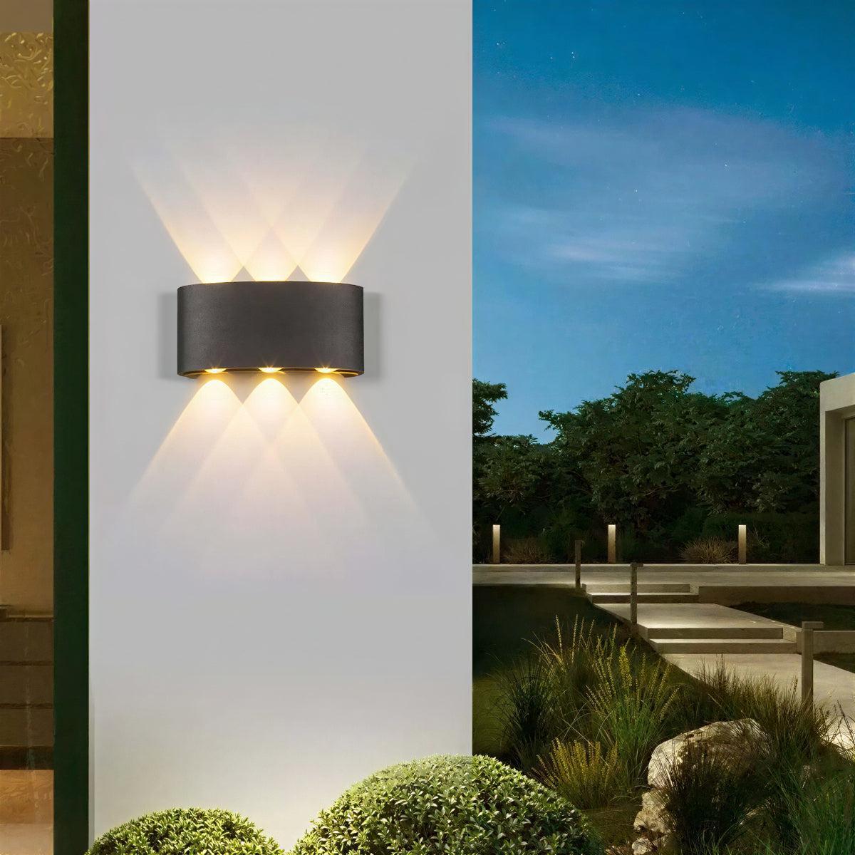 Curved Outdoor Wall Sconce Light