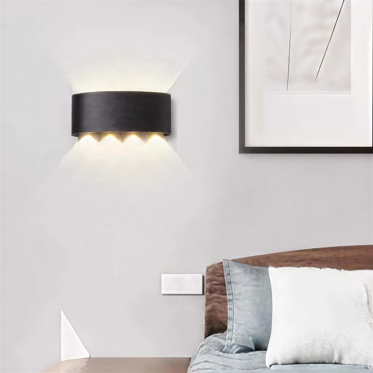 Curved Outdoor Wall Sconce Light