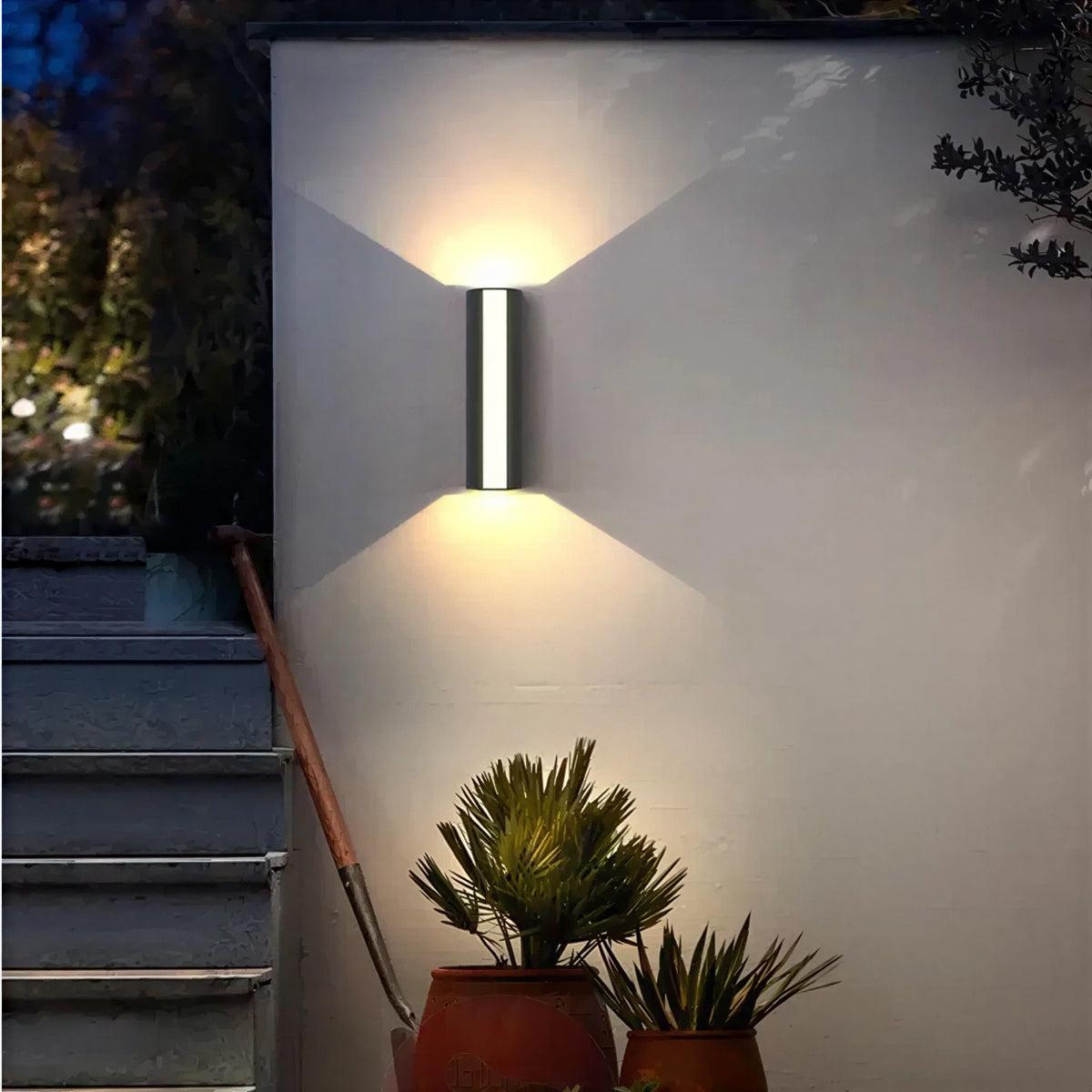 Tube Outdoor Wall Sconce Light