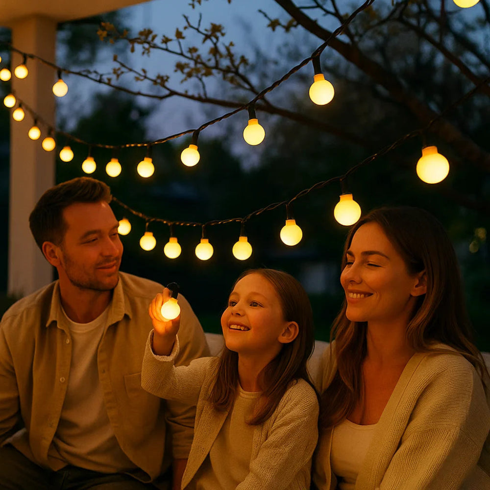 Waterproof Solar Garden String Lights - Solar String Lights Waterproof Outdoor Led Globe Lights
