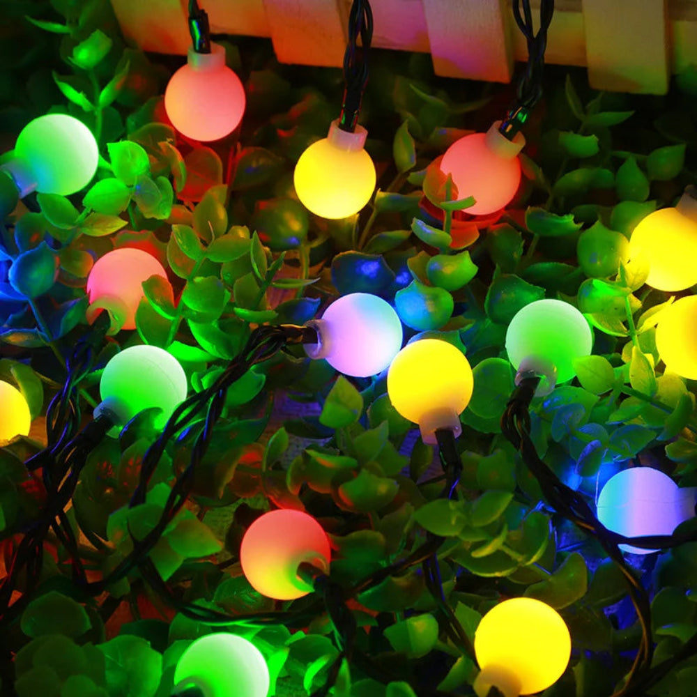 Waterproof Solar Garden String Lights - Solar String Lights Waterproof Outdoor Led Globe Lights