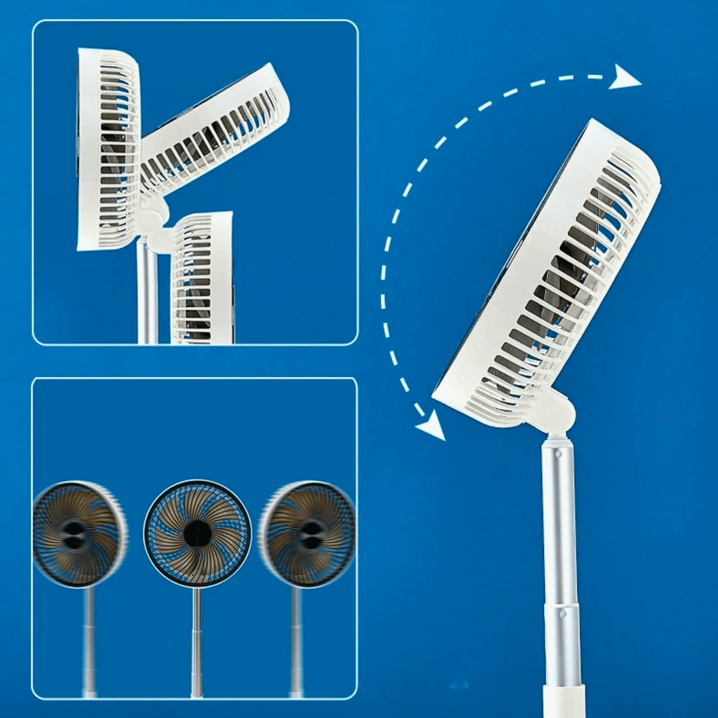 Foldable Oscillating Standing Fan with Remote Control