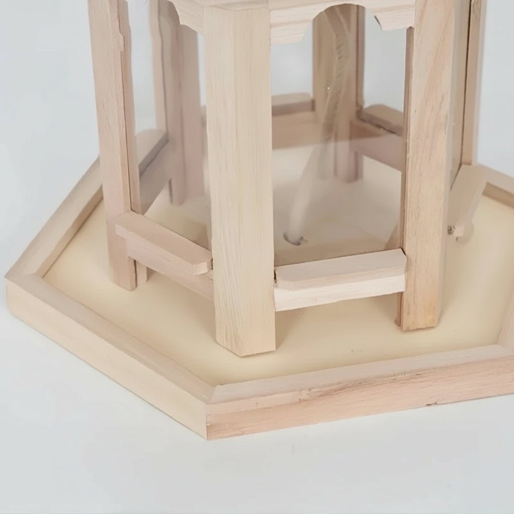 Wooden Hanging Bird Feeder with Hook