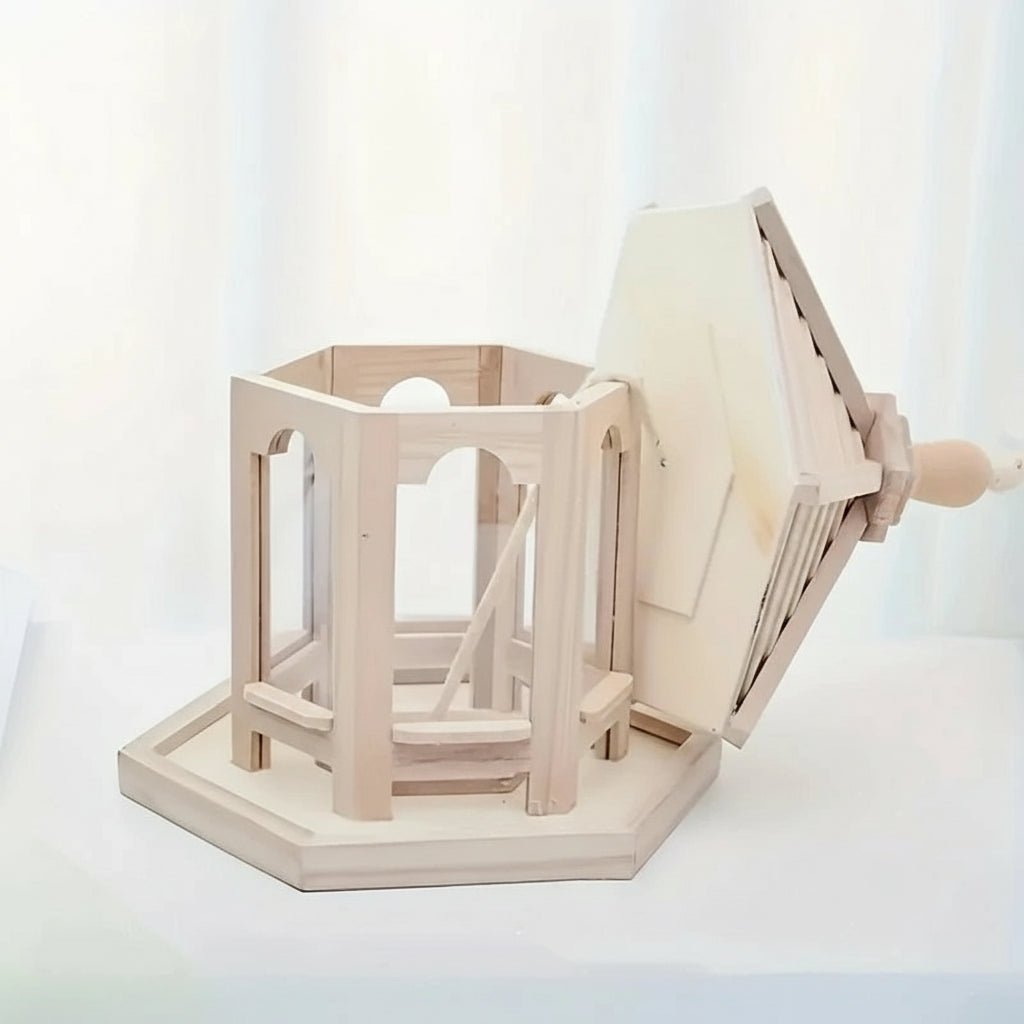 Wooden Hanging Bird Feeder with Hook