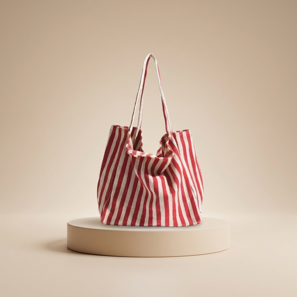 Ranile | Women’s Striped Canvas Tote Bag
