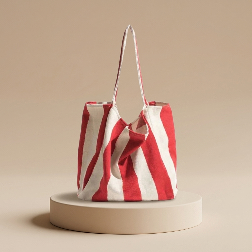 Ranile | Women’s Striped Canvas Tote Bag