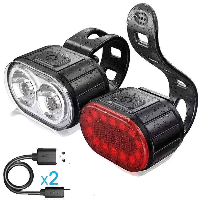 Rechargeable Bike Light Set