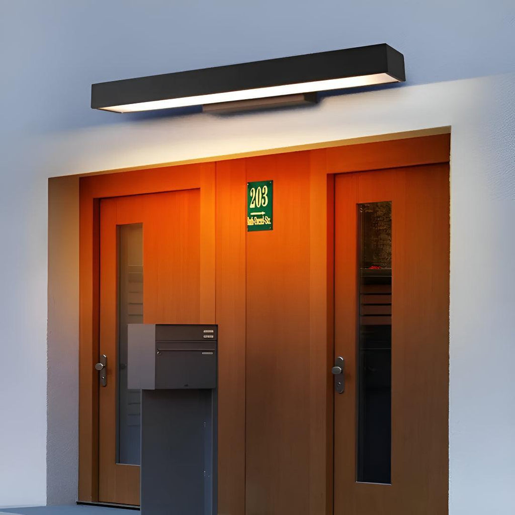 Rectangular Outdoor Wall Light With Motion Sensor