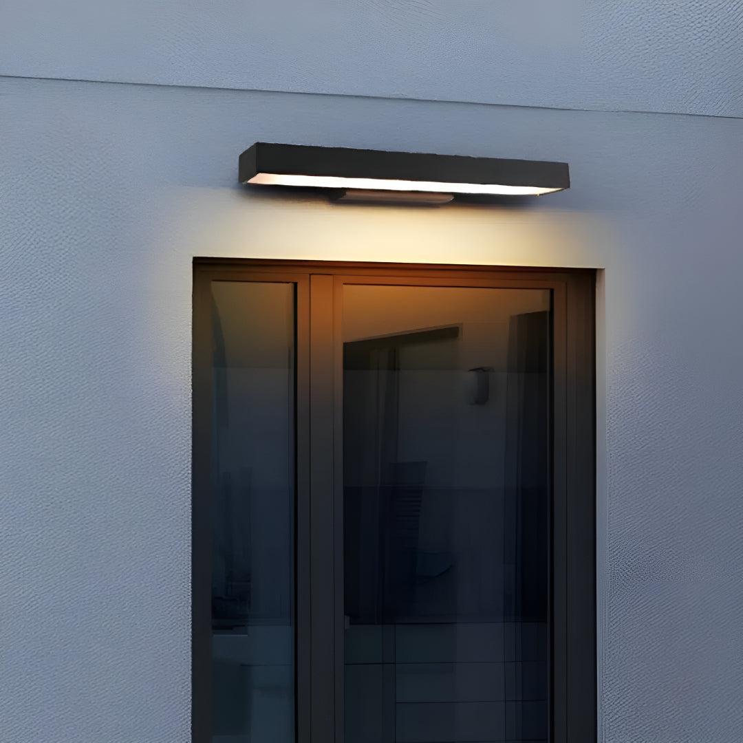 Rectangular Outdoor Wall Light With Motion Sensor